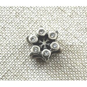 Chamilia‎ 925 Sterling Silver Snowflake Clear Cubic Zirconia Charm
